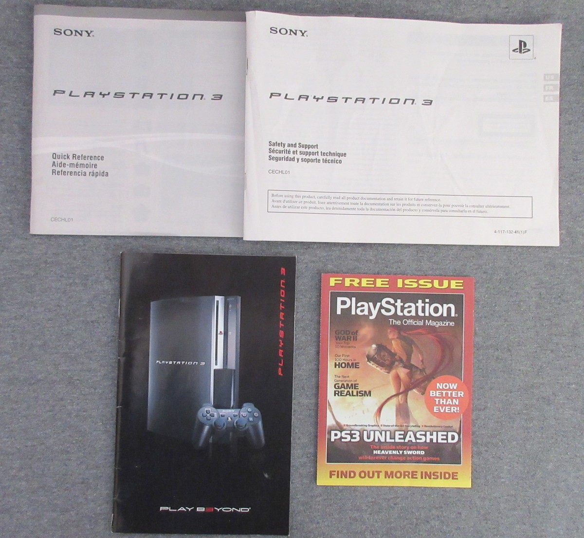 Sony Playstation 3 Original Quick, Safety Manual, Free Issue Insert, Play Beyond