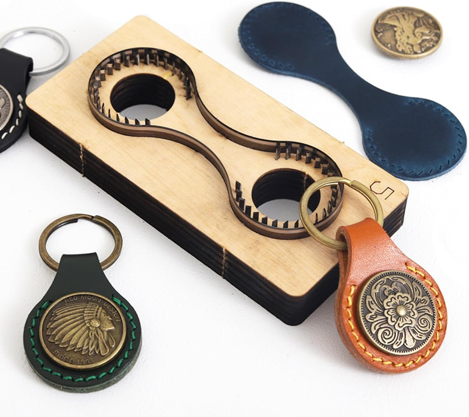 Leather Cutting Die,Leather Keychains Cutting Mold for DIY Leather Crafts (Style
