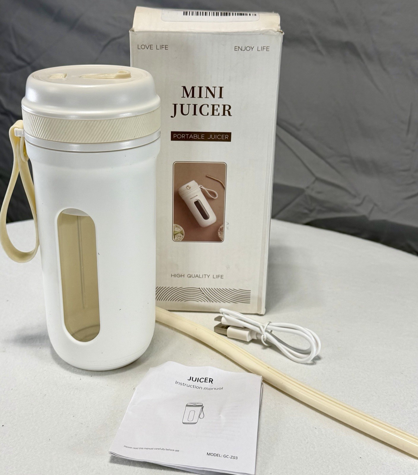 Portable Mini Juicer 350ml USB-C Rechargeable Personal Blender Open Box