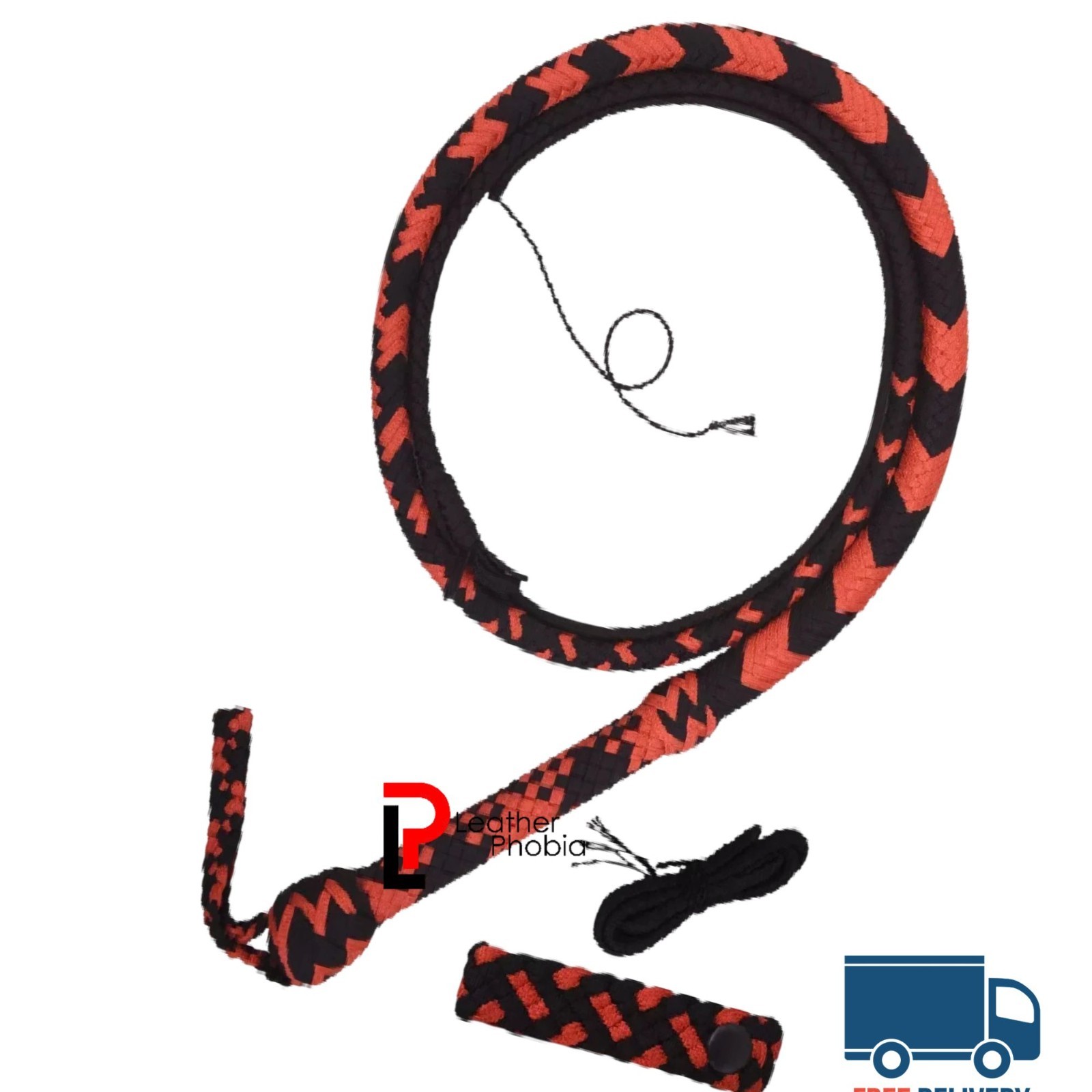 12 Plait Nylon Paracord Bullwhip | 4–12 Ft Horse Riding Equestrian Training Whip