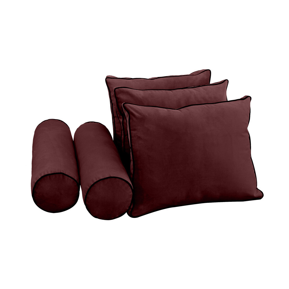 Model V3 Twin Velvet ContrastPipe Indoor Daybed Mattress Pillow AD368