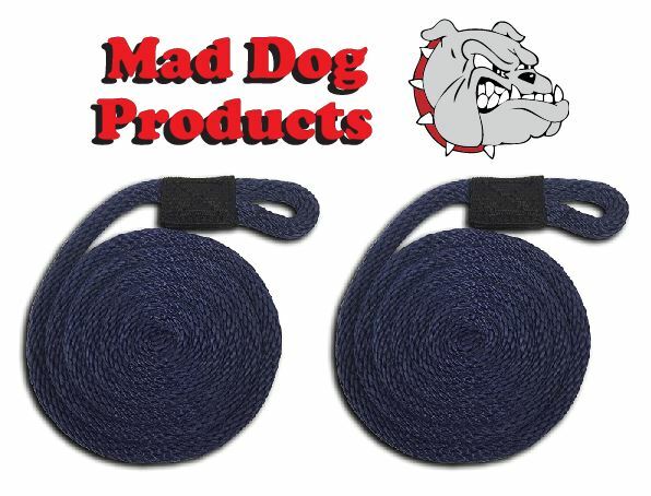 Navy Blue Boating Fender Lines - 1/4" x 10' - Sold in Pairs - Made in the USA