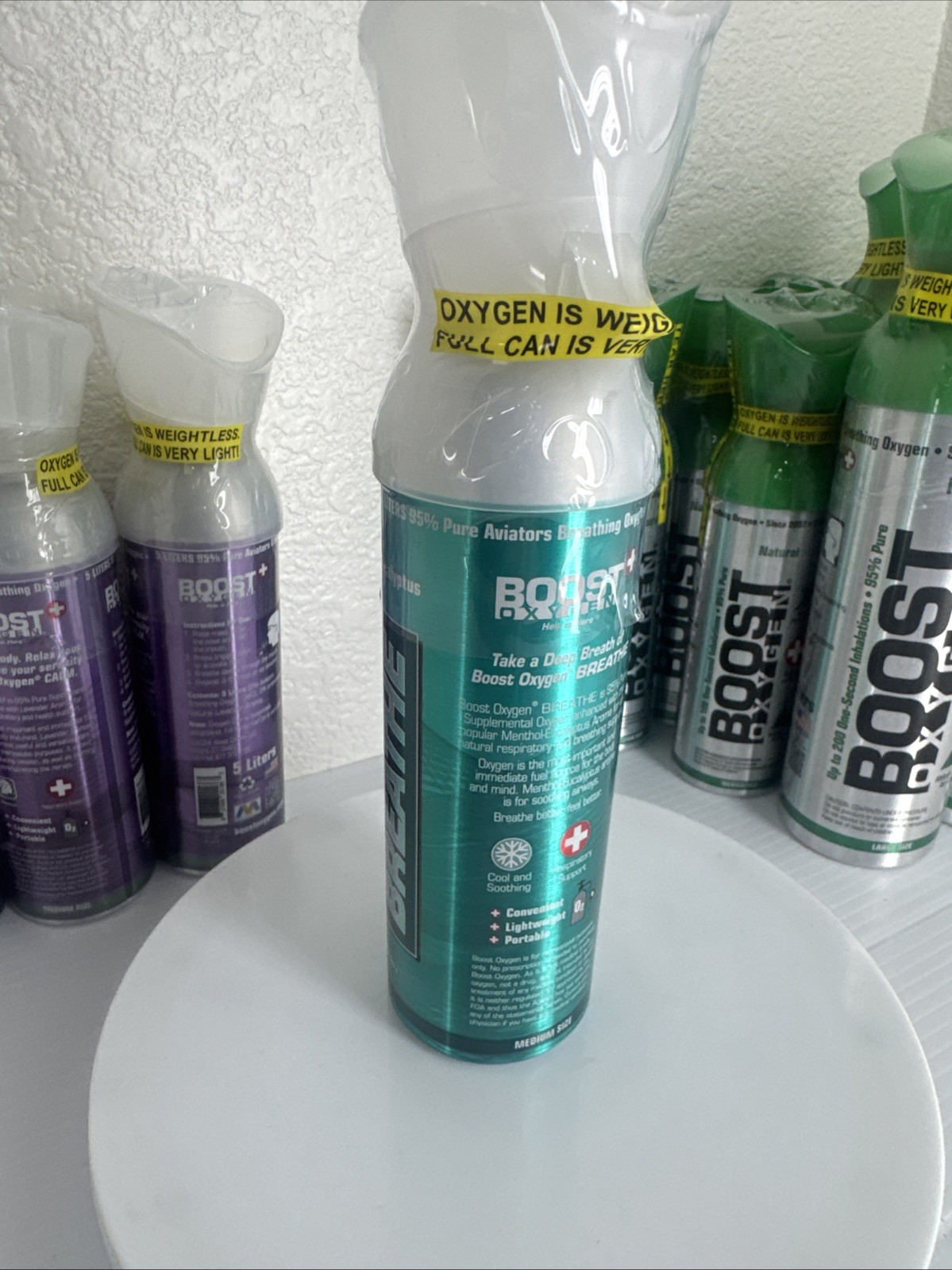 Boost Oxygen Energy Menthol-Eucalyptus 5 Liter Medium Size🎈FREE SHIP🎈Breathe