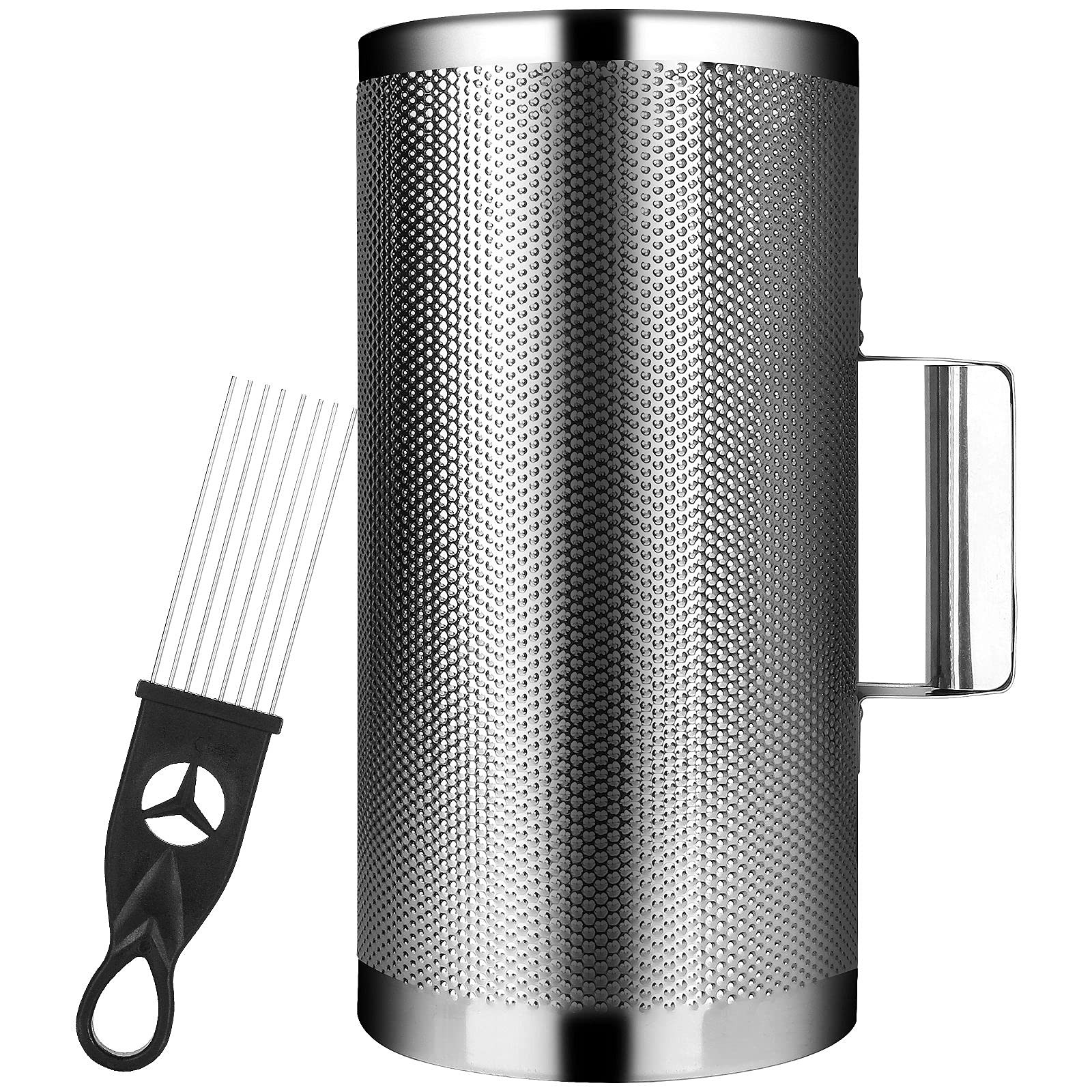 Guiro Shaker Metal Stainless Steel 12" x 6" with Scraper Latin Percussion