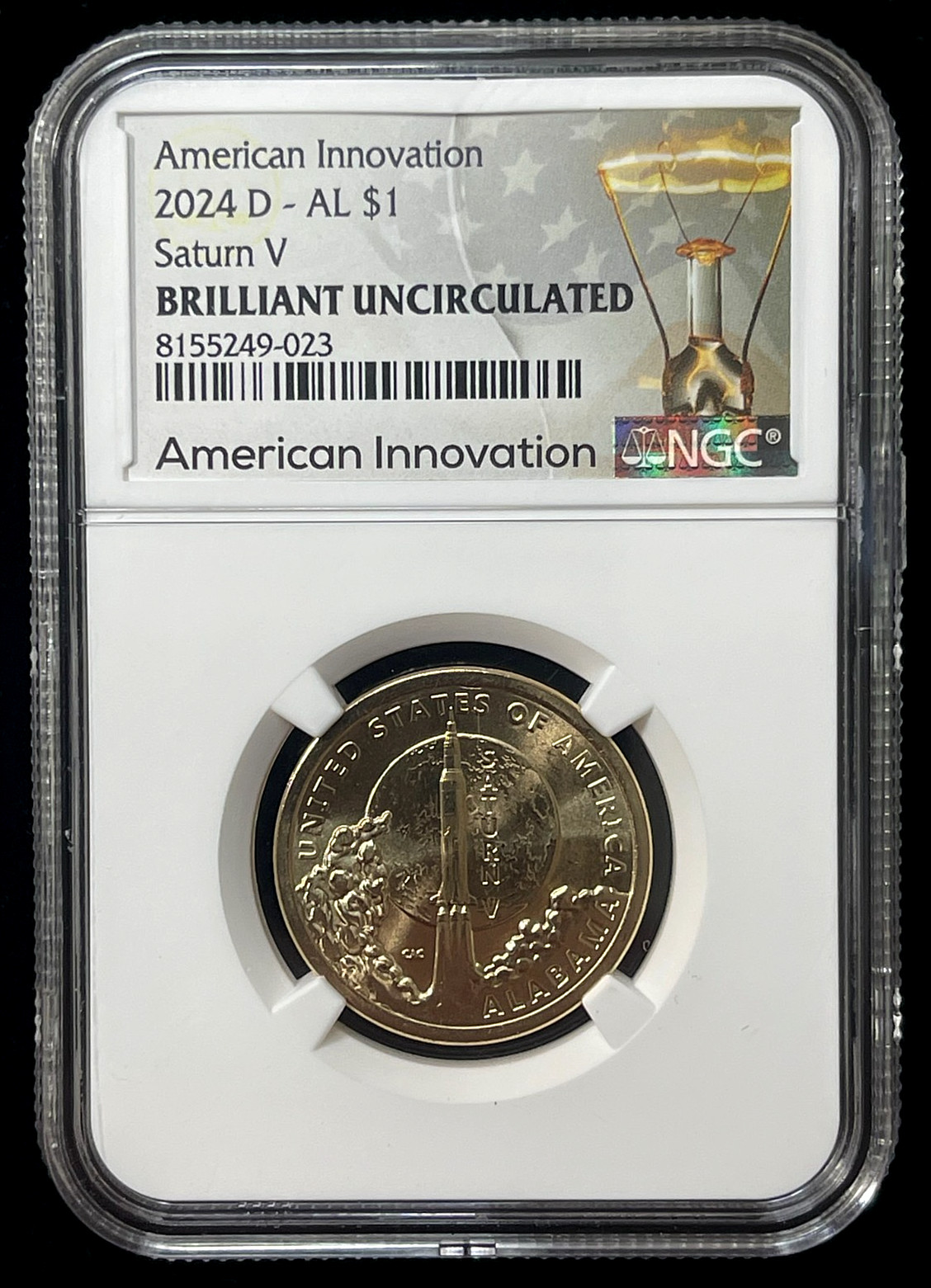 2024 D Alabama Saturn V Rocket Innovation $1 Dollar NGC GEM Uncirculated