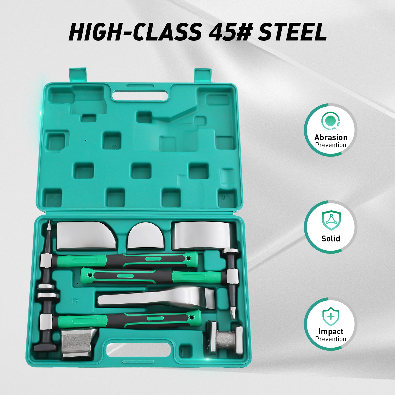9X/Set Auto Body Panel Fender Hammer Dolly Set Sheet Metal Repair Tool Kit