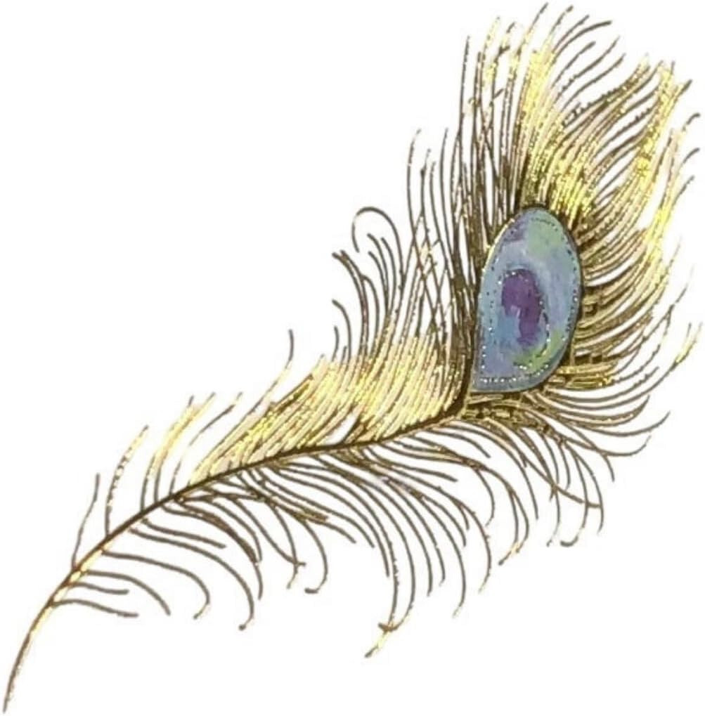 Studio oh Peacock feather blank notecards embossed gold 10 pack decorative