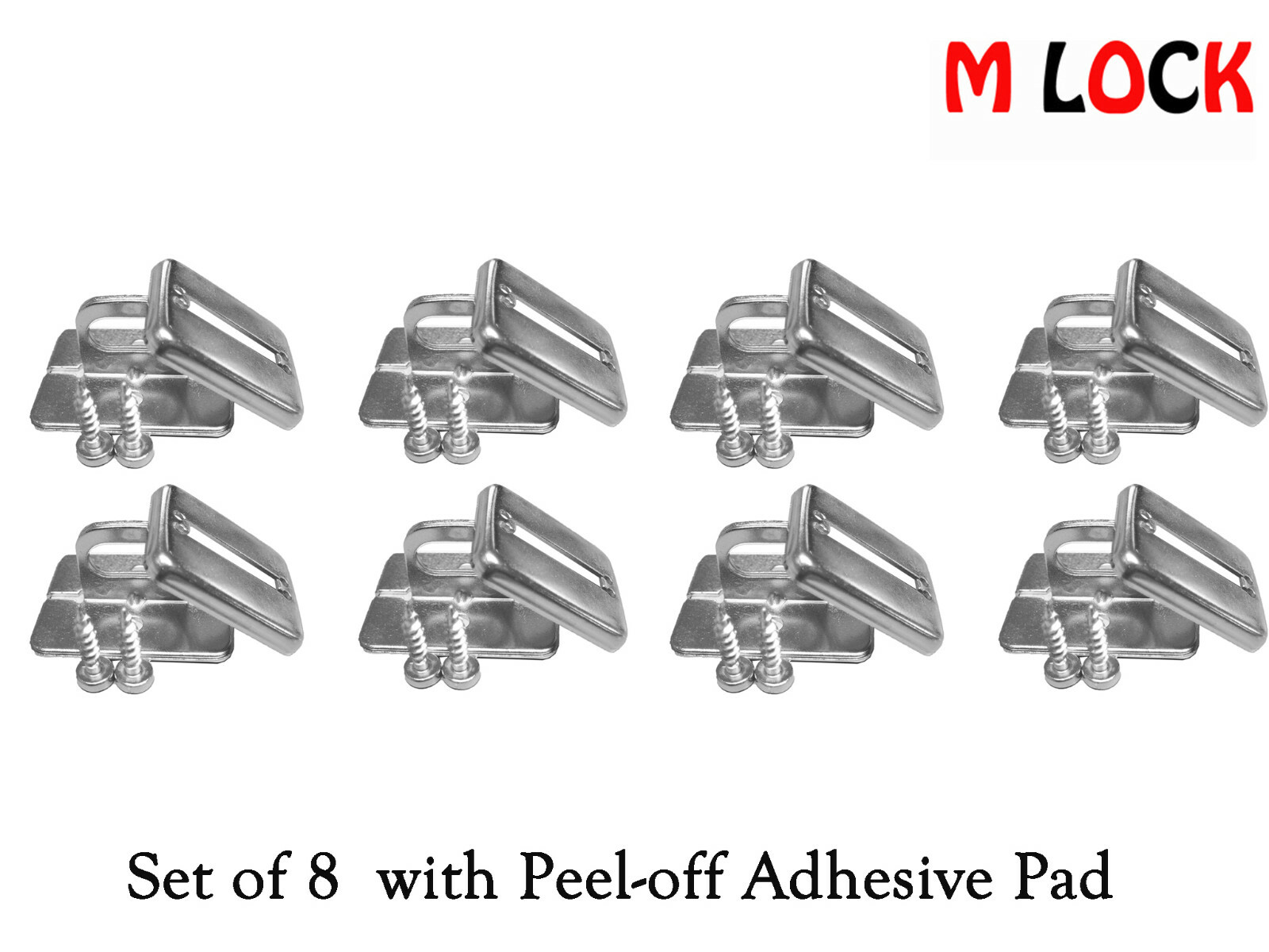 Desktop Anchor Plate for Computer Security Cable Lock "Screw & Pad" 8 Sets NEW
