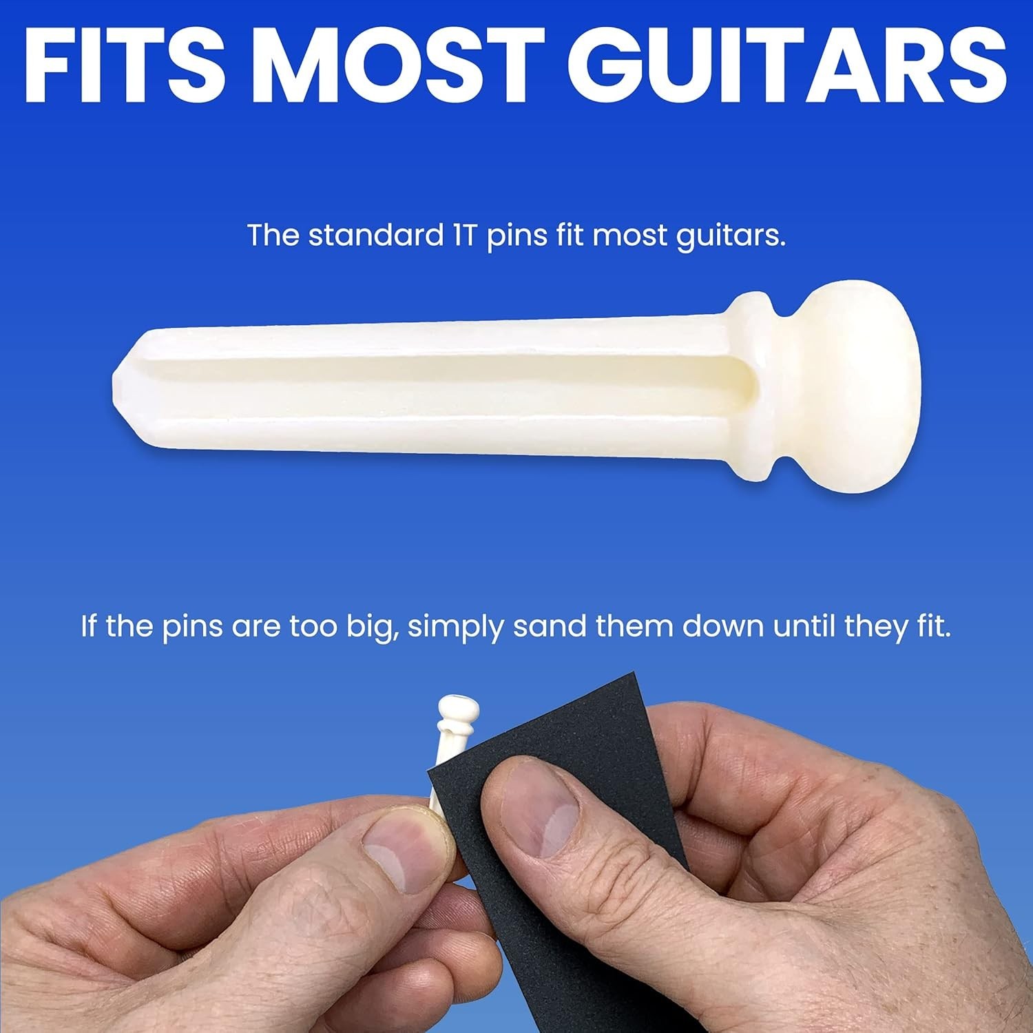 Slotted Pure Bone Bridge Pins with Abalone Dot Inlay for 6 & 12 String Acoust...