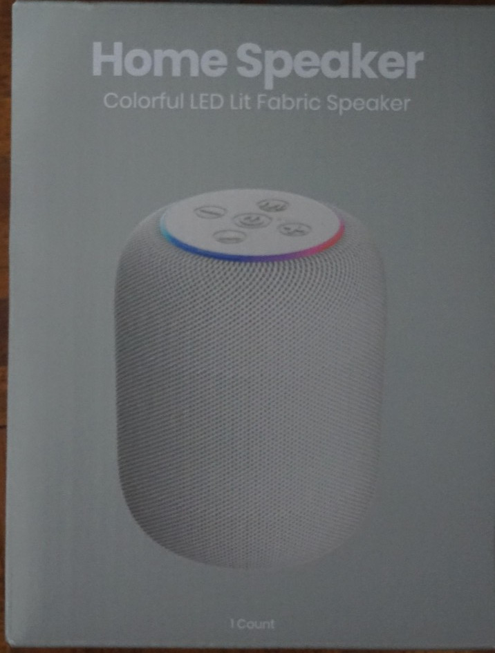 GEMS Wireless Home Speaker Gray Colorful LED Lit Smart Speaker System 10w