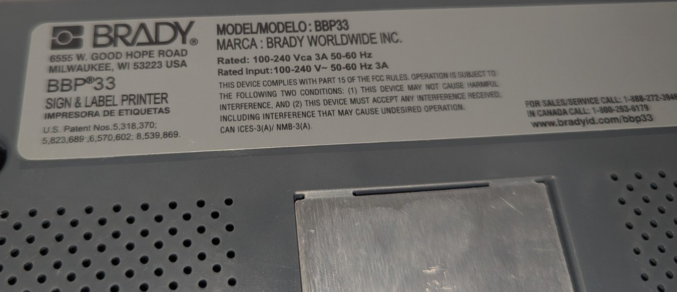 BRADY BBP33 Thermal Sign & Label Printer