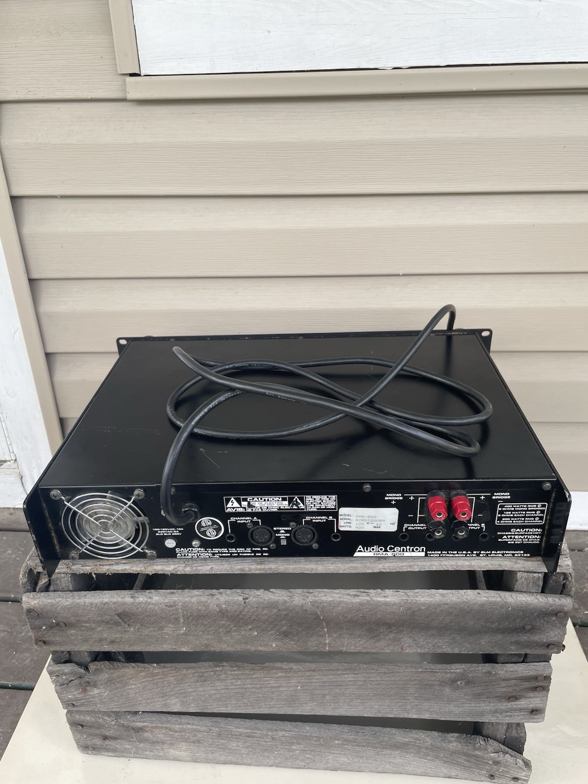Audio Centron RMA-800 Power Amplifier USA Made