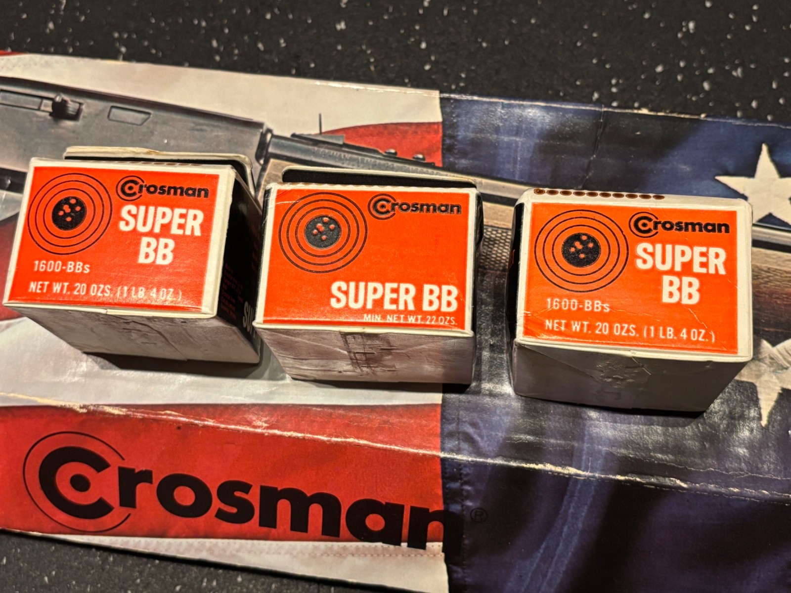 Vintage Lot of (3) Crosman Super BBs In Original Milk Carton #2000 New Old Stock