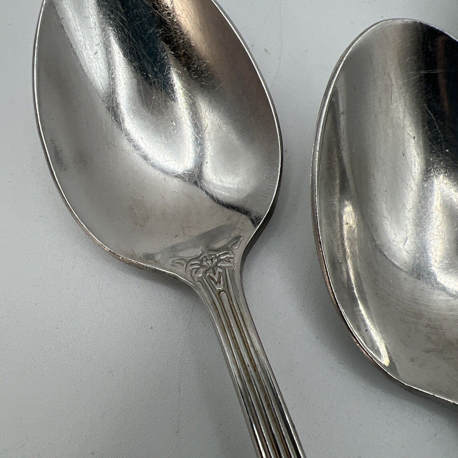 5 Oneida ARBOR AMERICAN HARMONY Stainless Tablespoons Pasta Beaded Flatware