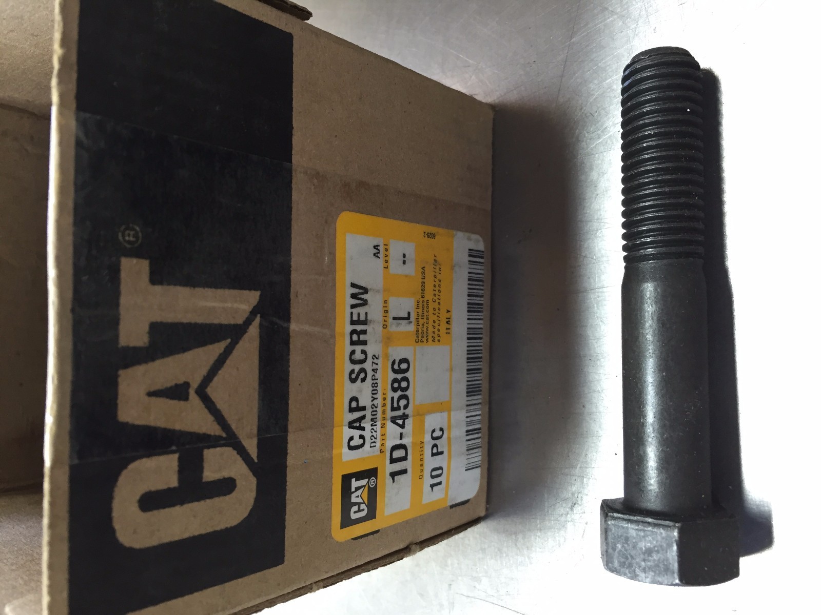 1D4586 CAT BOLT 3.50" LONG--.625" DIA   Cap Screw  Caterpillar 1D-4586