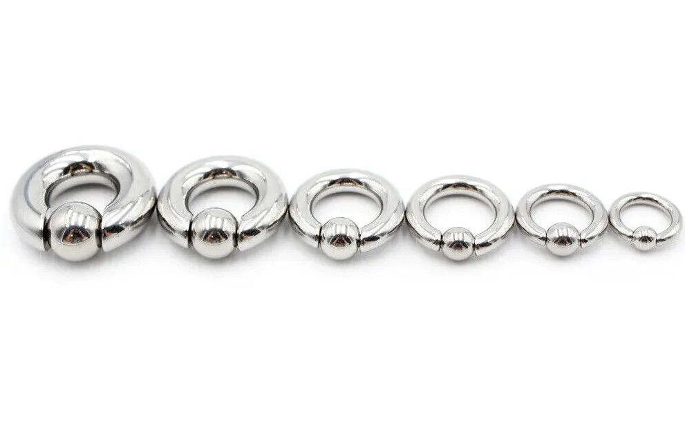 8g - 00g Rose Gold Heavy Gauge Spring PA Captive Bead Ring Earring BCR CBR CBB