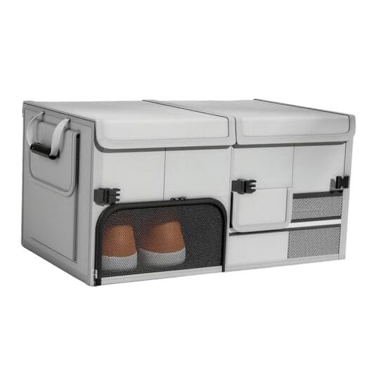 Foldable Car Trunk Organizer with Multi-Compartment – Expandable 30-60L White