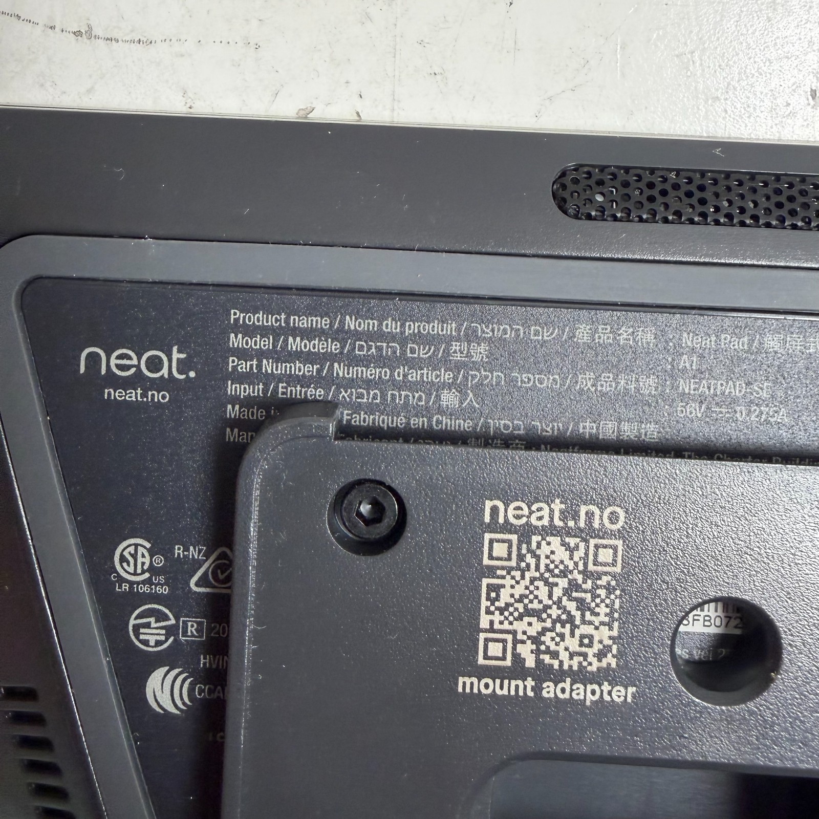 Neat Pad A1 Black 8" Touch Display Video Conferencing Controller Tablet