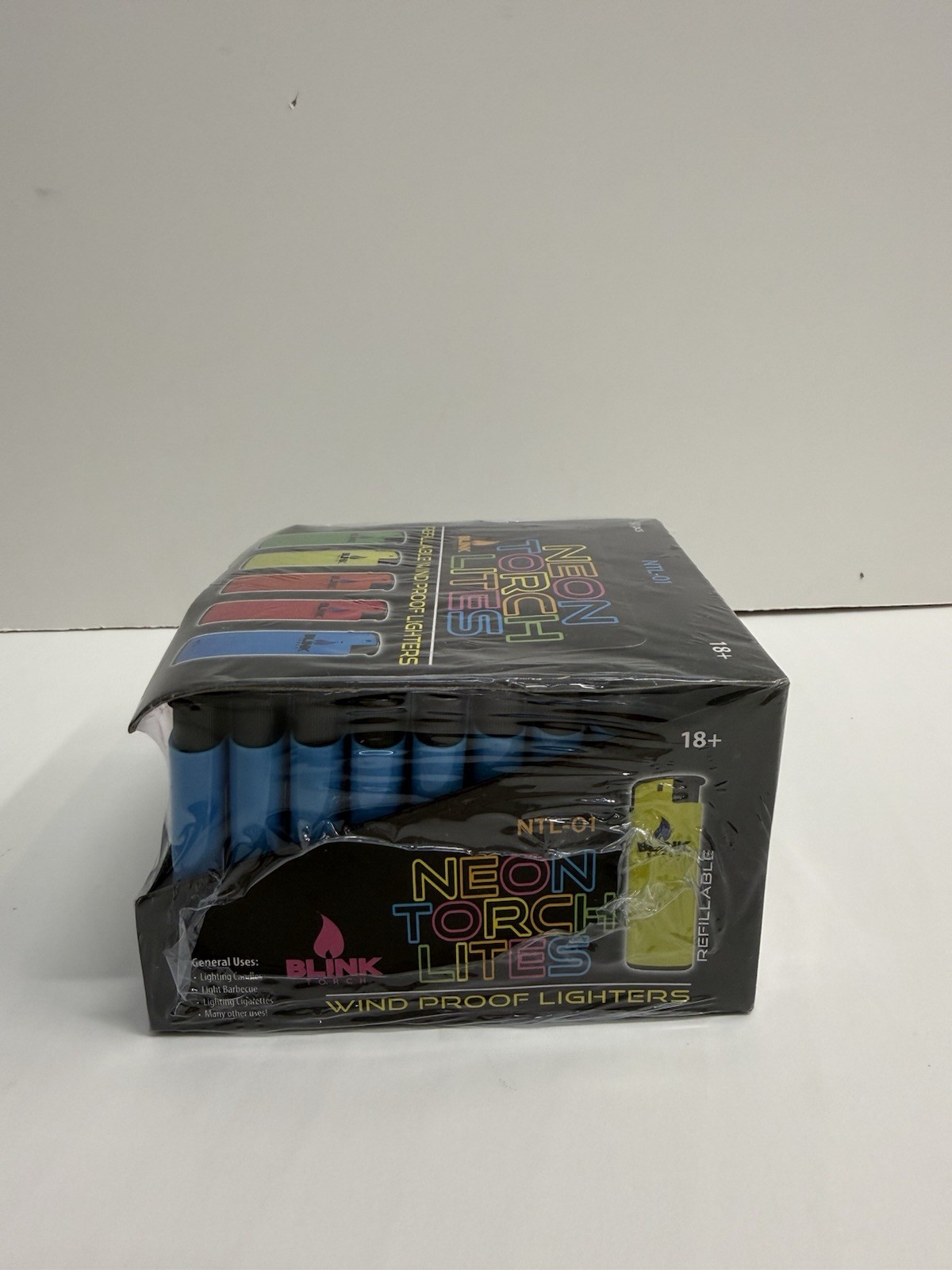 Blink Lighters Neon Torch Lites Refillable - 50ct