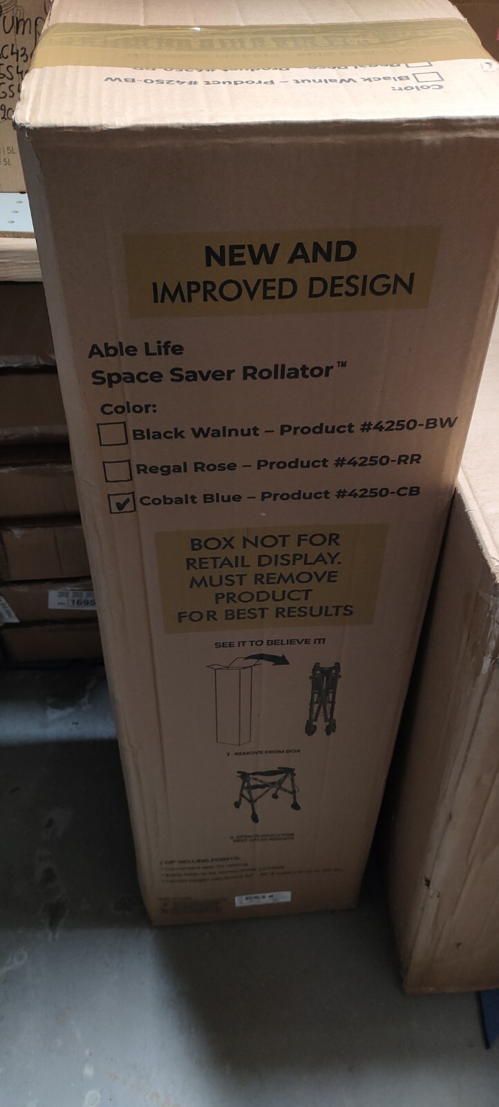 Able Life Space Saver Rollator Short, Lightweight Junior Folding Walker for...