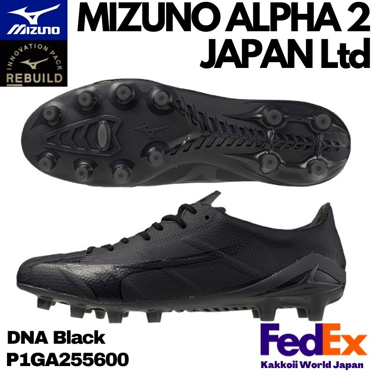 MIZUNO Soccer Cleats Mizuno Alpha 2 JAPAN Ltd P1GA255600 DNA Black 2025 NEW!!