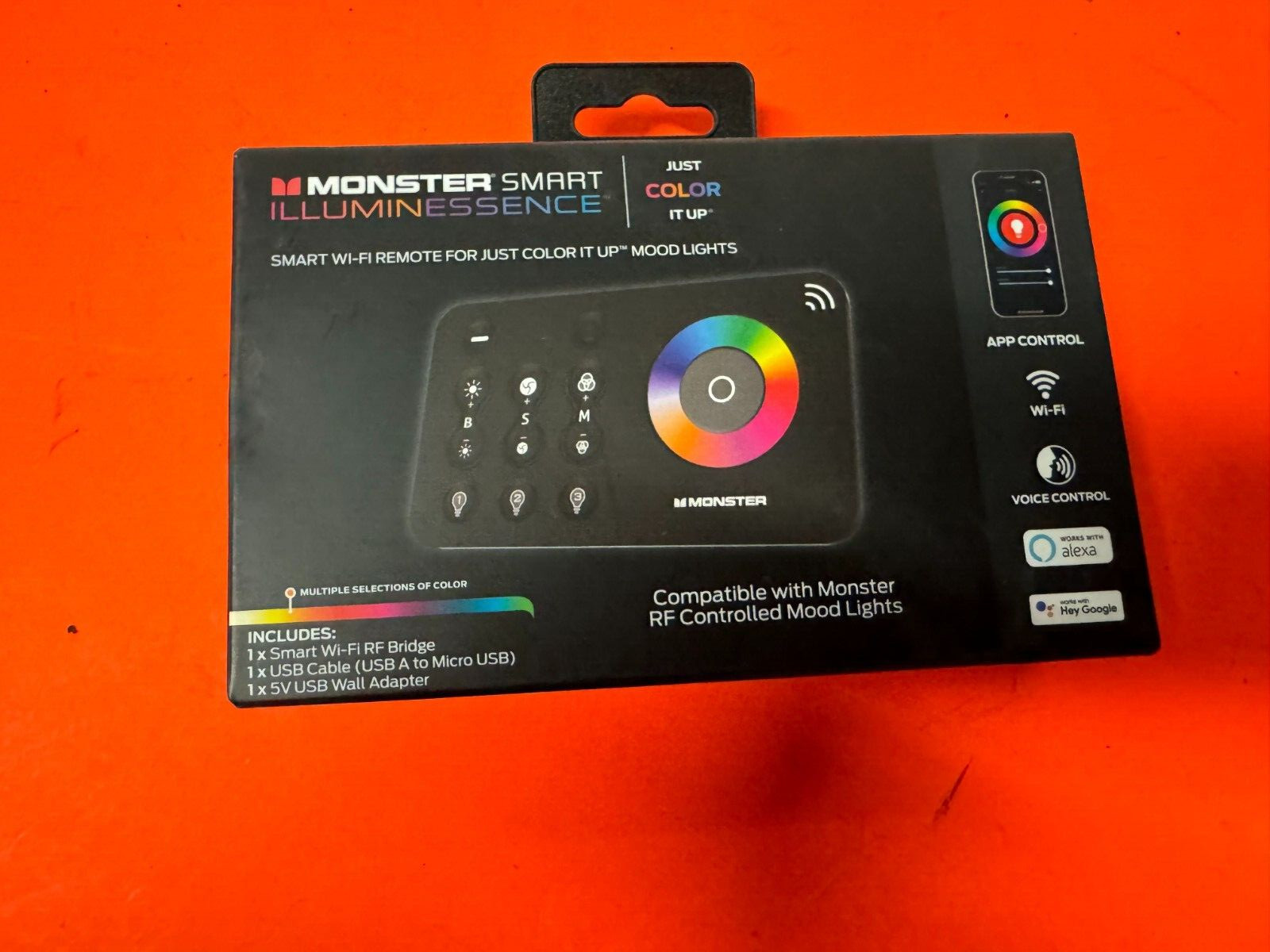 Monster I MML-WFB Just Color It Up Wireless Mood Light WiFi Bridge Black