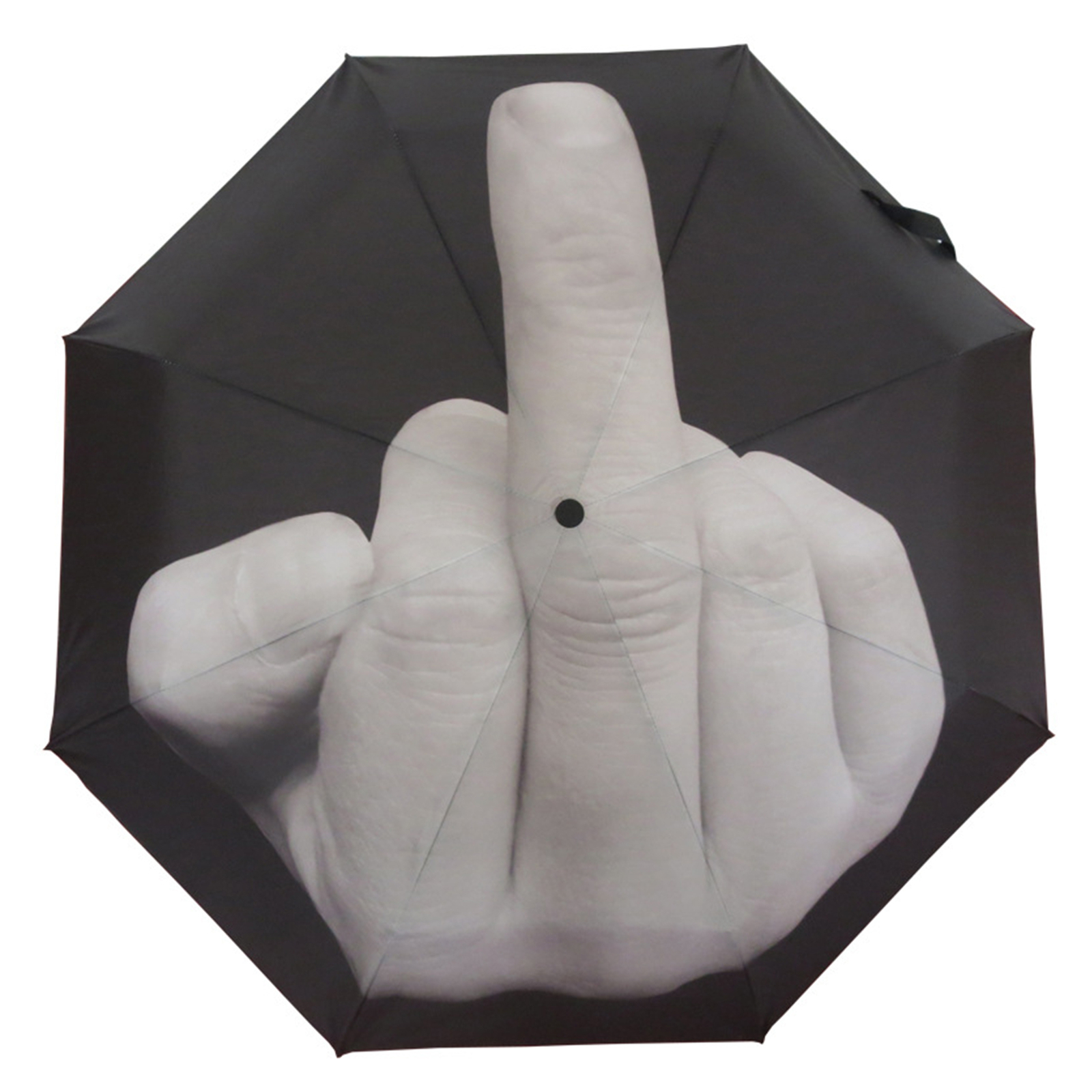 Funny Folding Middle Finger Umbrella Creative Gift Waterproof & Windproof Sturdy