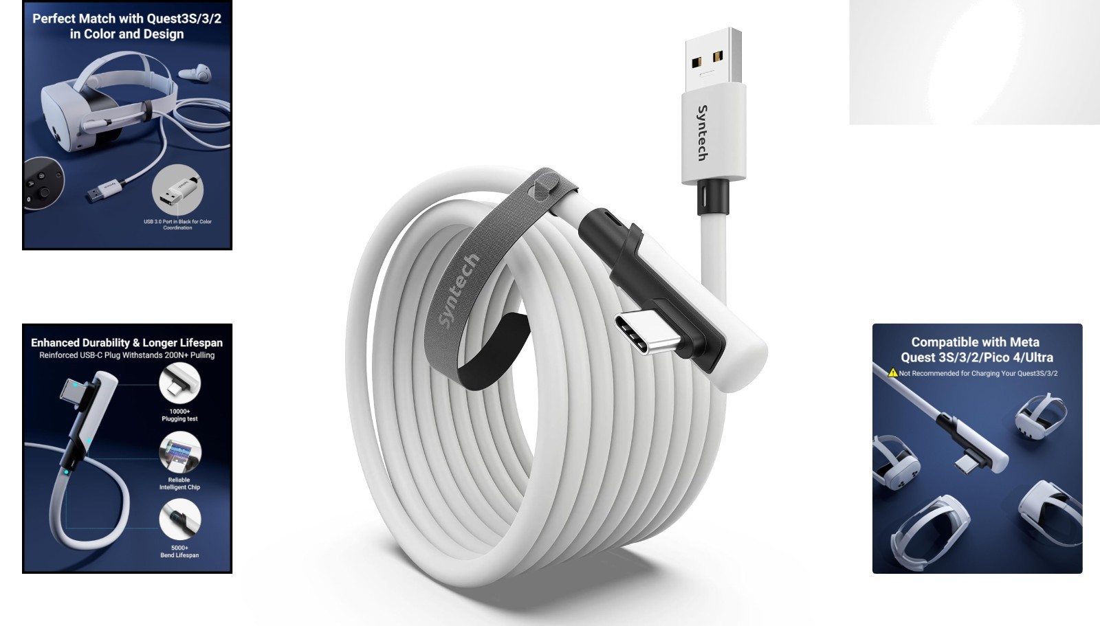 16FT USB 3.0 Link Cable for Oculus/Quest 3 - High-Speed PCVR Performance