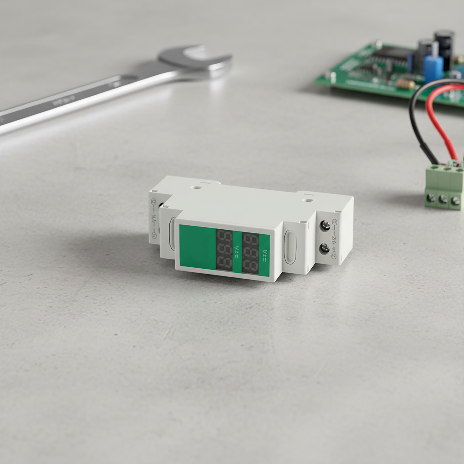 Voltage Detector for Din Rail Mounting Range 11V to 310V with LED Screen