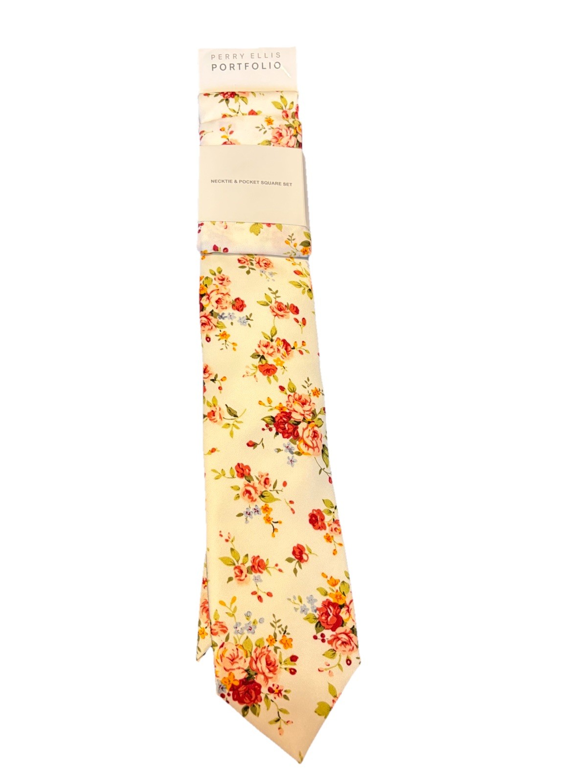 Perry Ellis Portfolio Necktie And Pocket Square Set