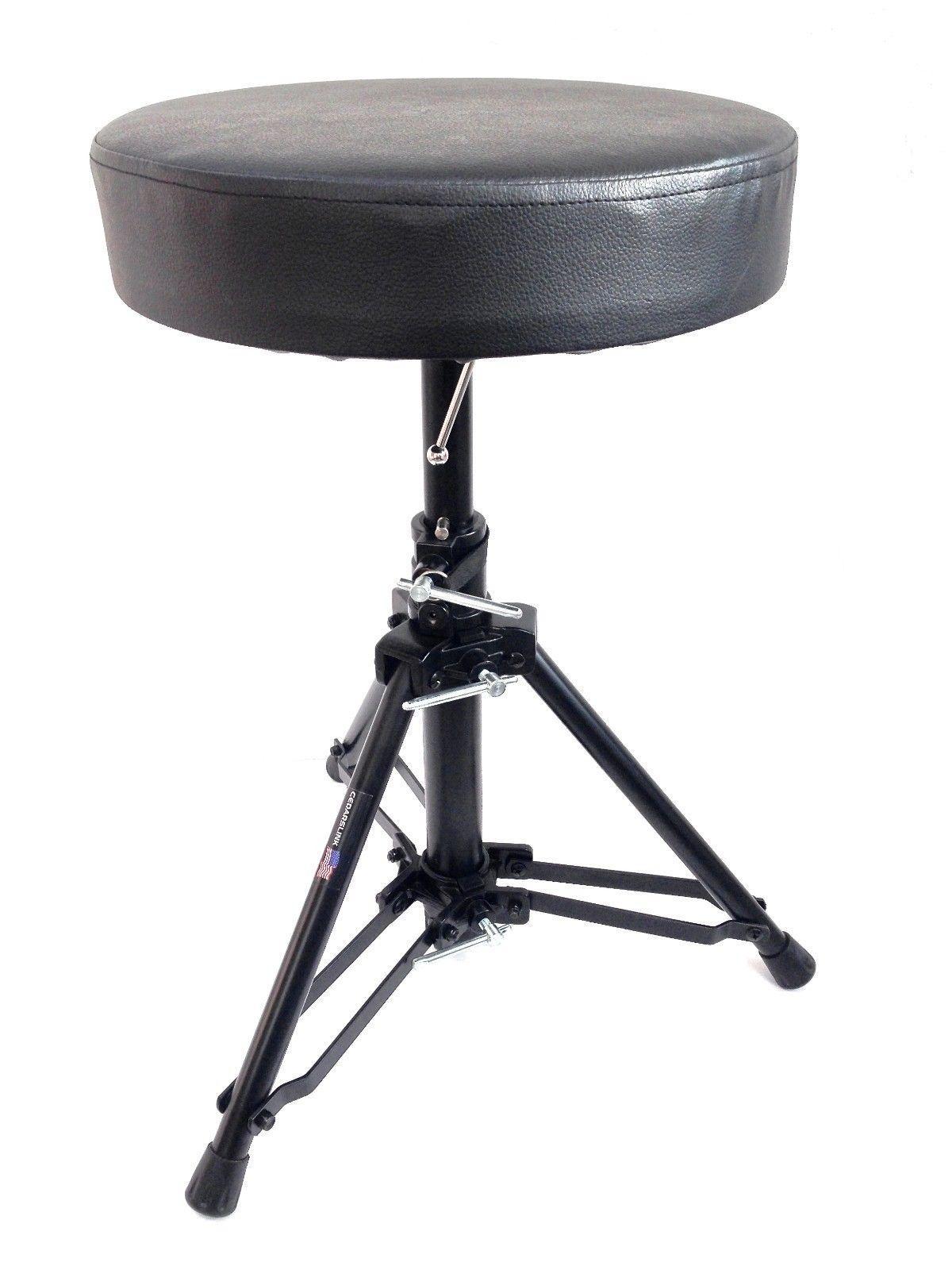 Foldable Drum Throne Padded Seat Stool Stand Drummers Percussion Throne Chair
