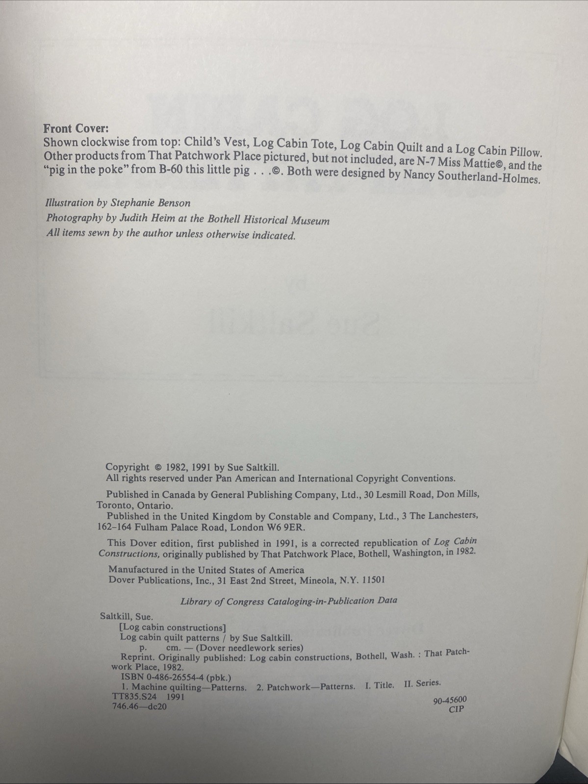 Vintage Sue Saltkill Log Cable Quilt Patterns