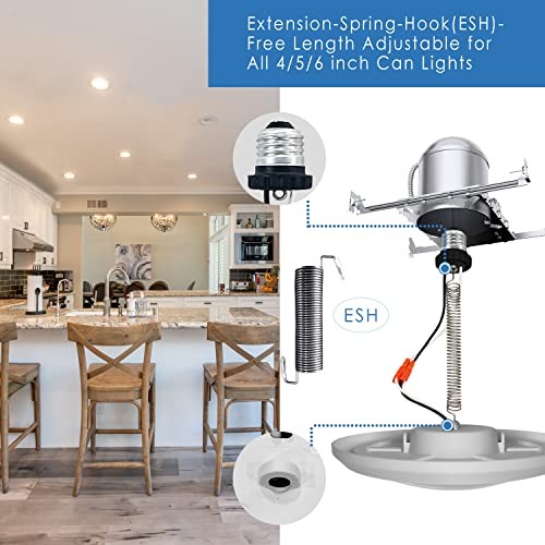 7.5inch LED Disk Lights Surface Flush Mount Ceiling Disk 4000K (Cool White)