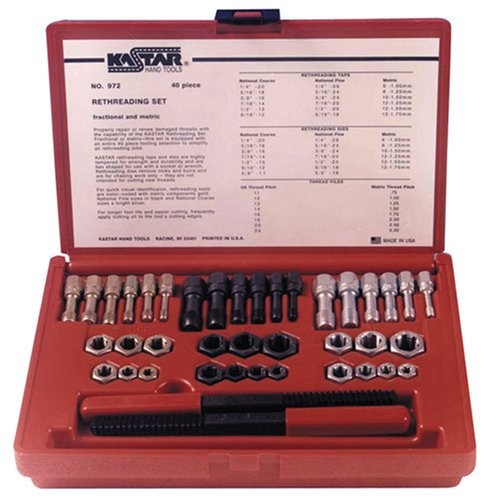 Lang Tools 972 40 Piece Fractional And Metric Thread Restorer Kit