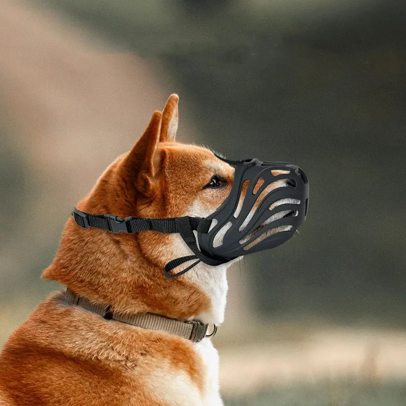 1pcs Dog Muzzle, Adjustable Dog for Small to Medium Dogs, Breathable Mesh