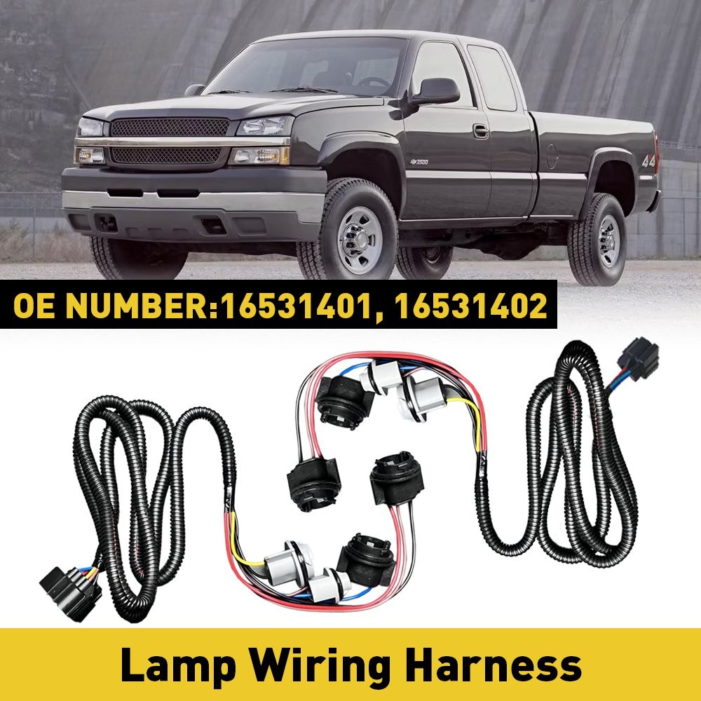 Left & Right Side Tail Light Lamp Wiring Harness for Chevy Silverado 16531401