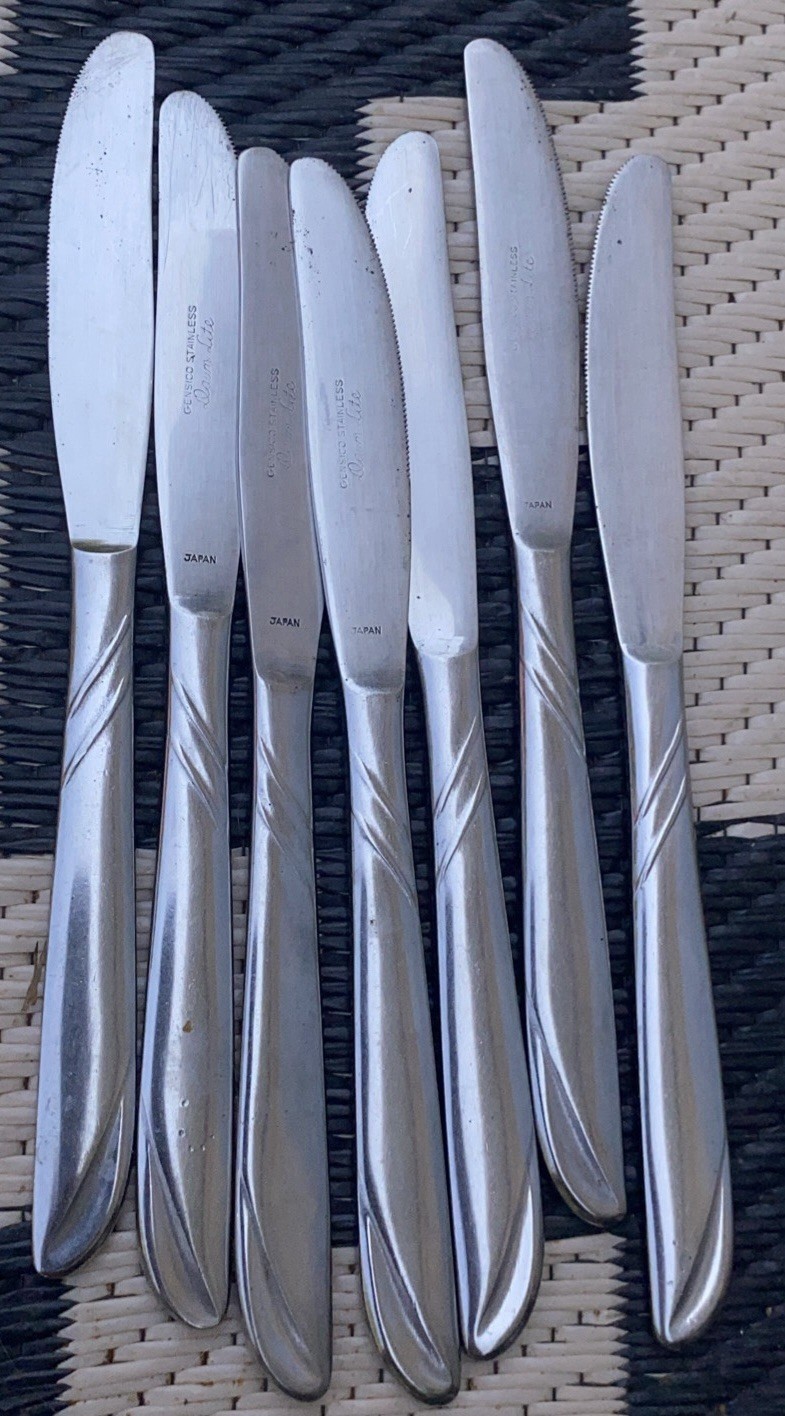Silverware STAINLESS FLATWARE MADE JAPAN 42 PC SET FORKS SPOONS Knives EUC