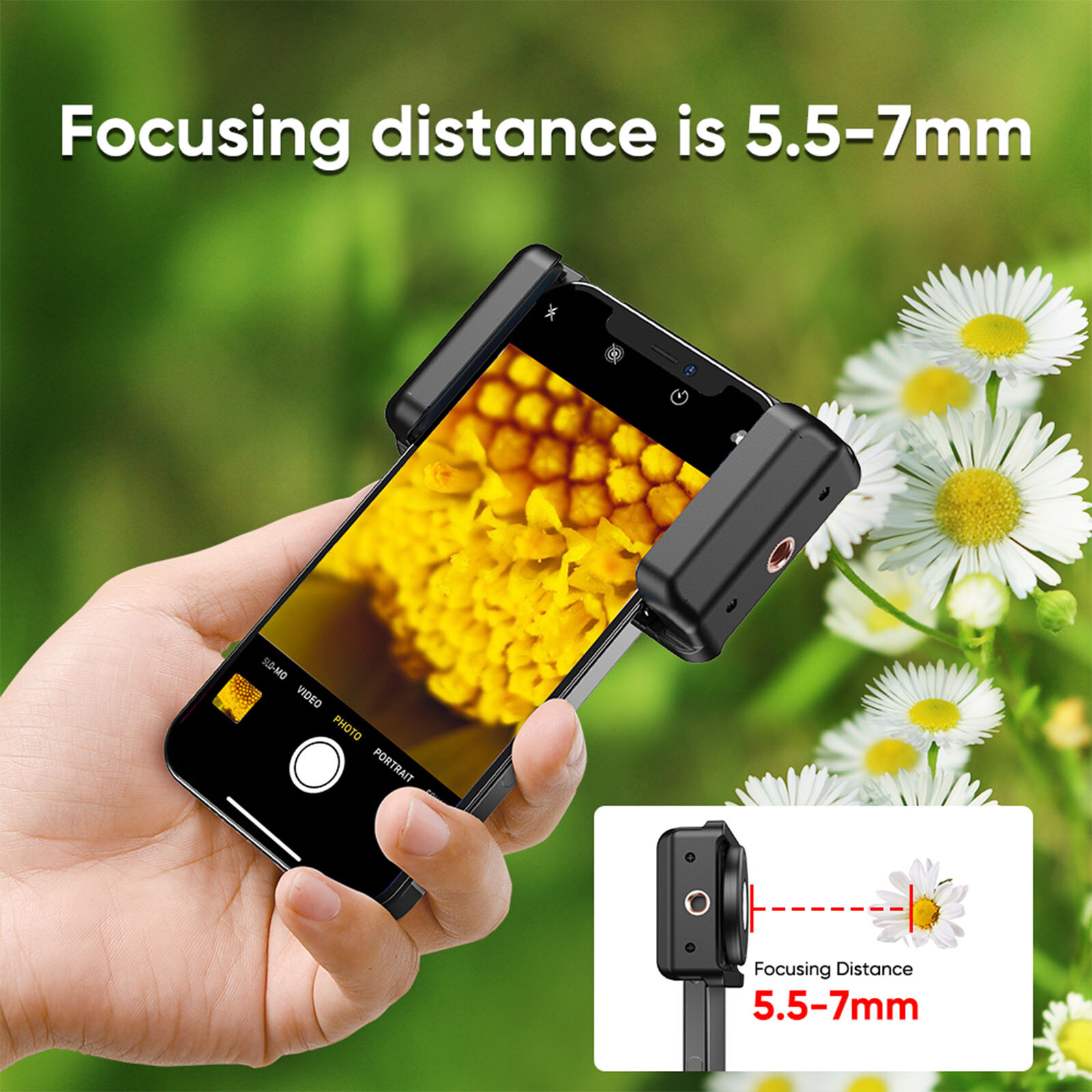 APEXEL Smartphone Microscope Portable Micro Exploration with LED Fill Light