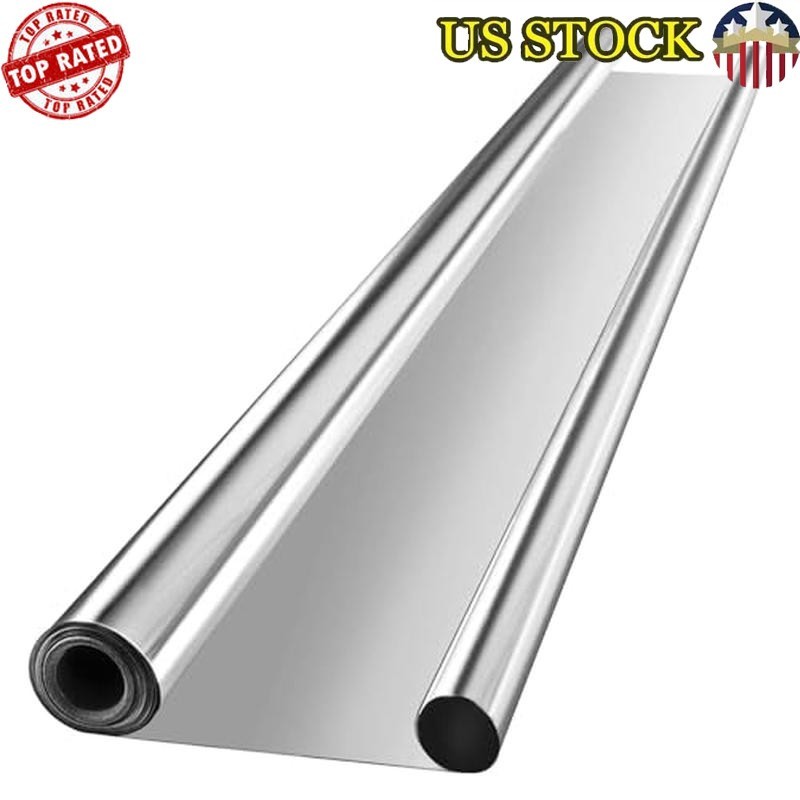 Reflective Mylar Film Roll 4FT x 100FT Durable Light Barrier Indoor Outdoor New