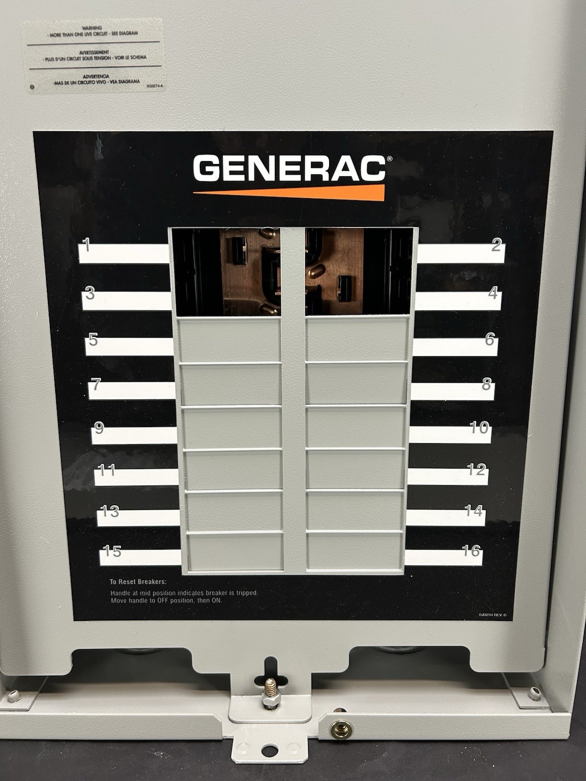 Generac 100 Amp Automatic Transfer Switch Model RTG16EZA3
