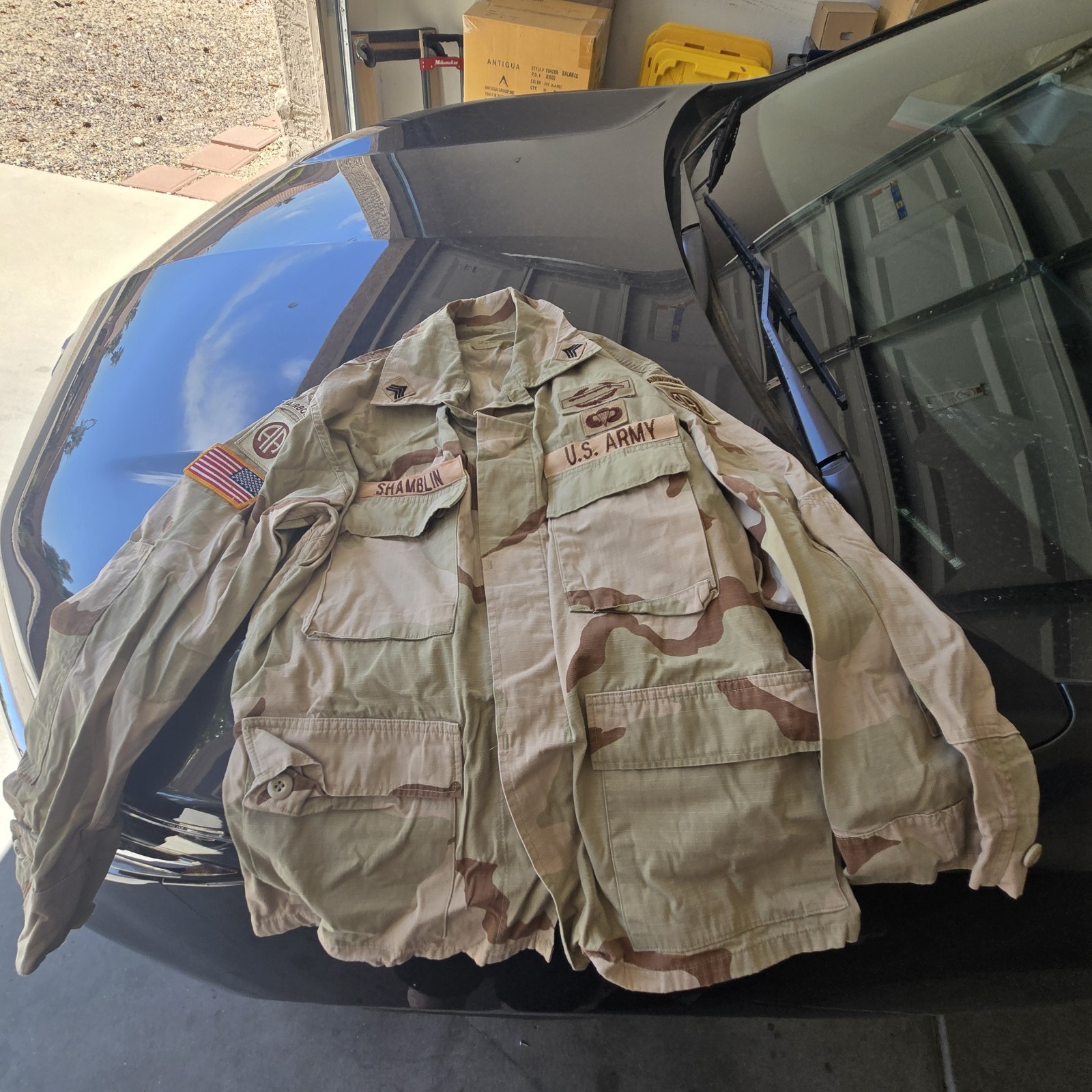 US Army Desert Storm BDU's Desert Camouflage Jacket Sgt Airborne