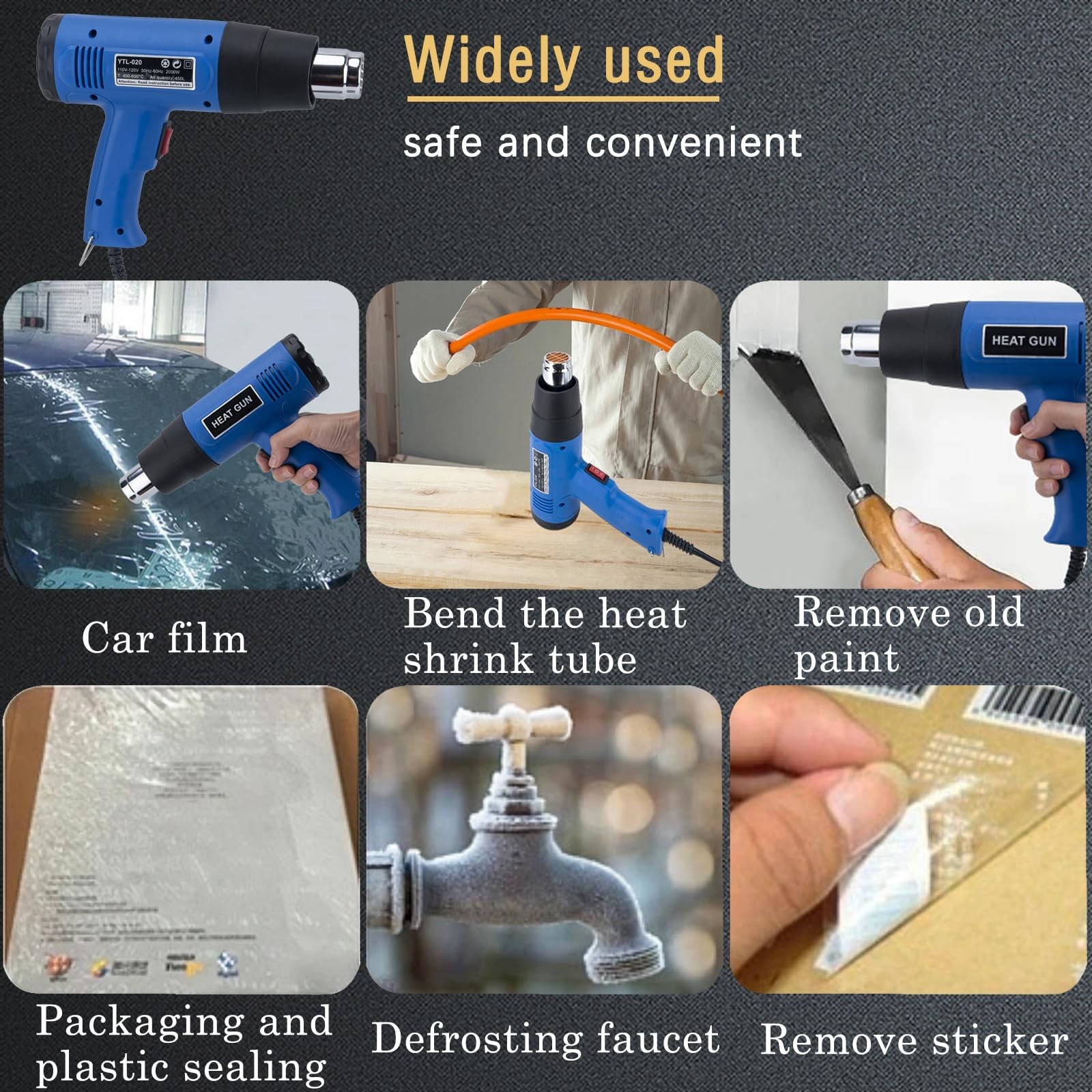 Heat for Vinyl Wrap, Heat for Crafting, Heat Blower, Heat , 2000W Heat Hot Ki...