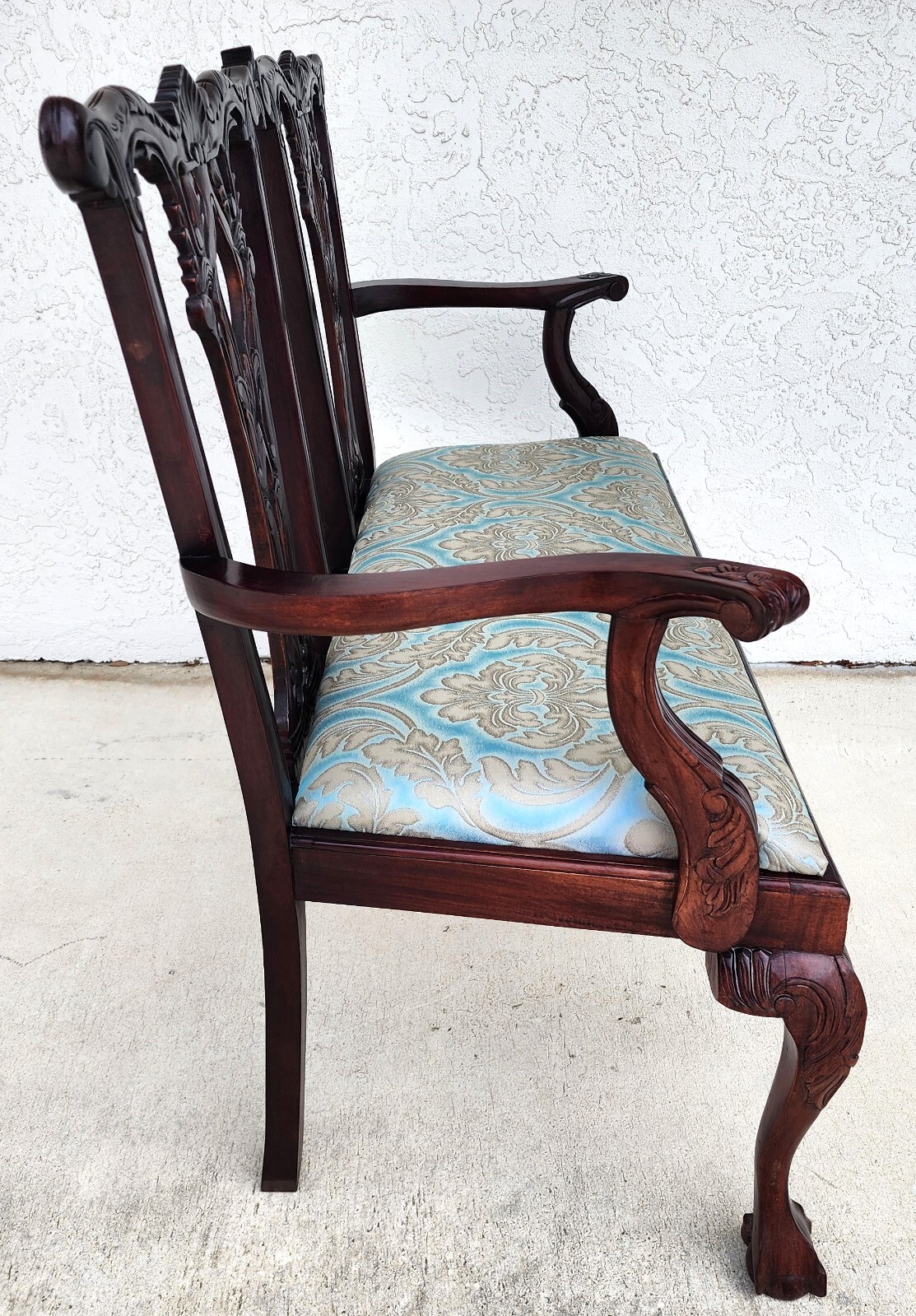 Chippendale Bench Settee Vintage