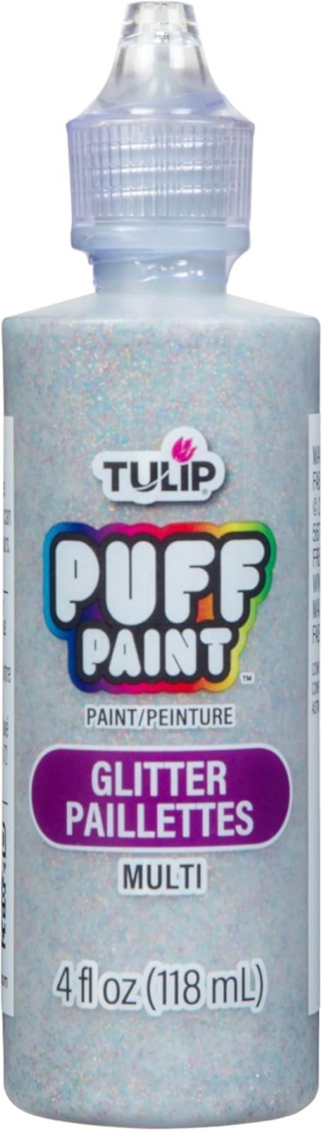 Vibrant Glitter Multi Dimensional Fabric Paint - 4 Fl Oz, No Mess, Permanent
