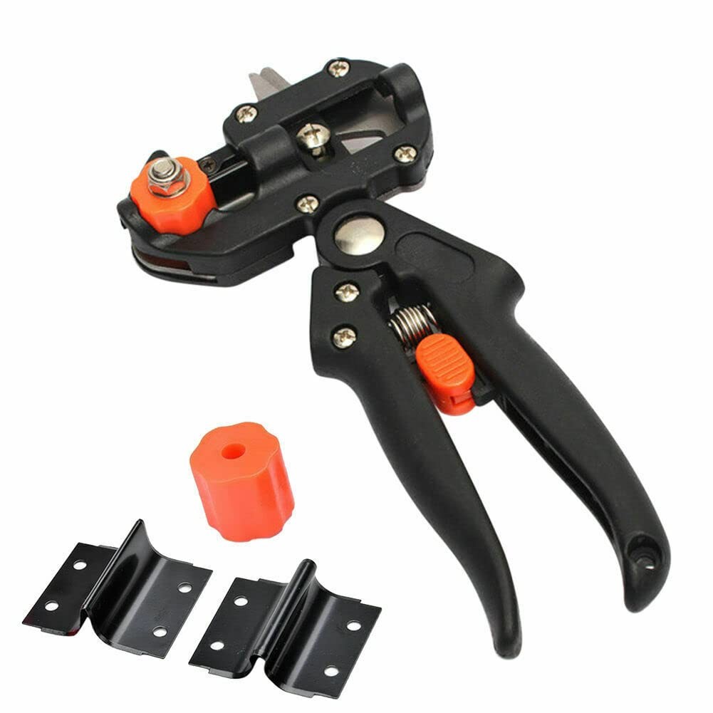 2 in 1 Grafting Tool Pruner Kit Gardening Pruning for Fruit Tree Black