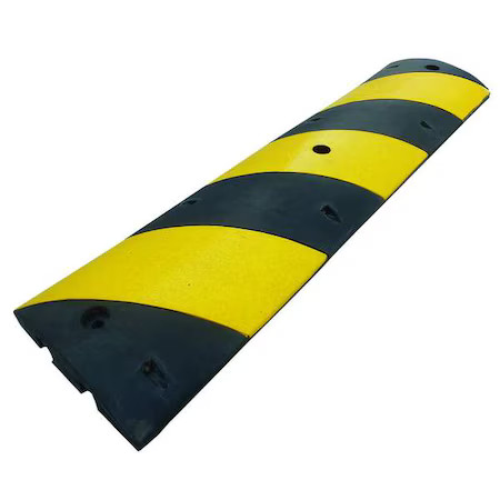 Zoro Select 29Nh35 Speed Bump, Rubber, 4 Installation Holes, 1 Cable Channel,