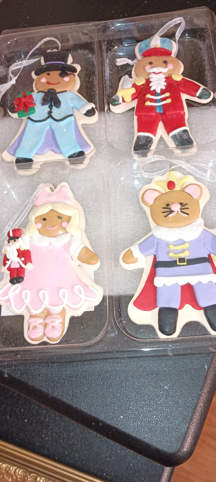 KURT ADLER-NUTCRACKER SUITE COOKIE ORNAMENTS-4 PIECE BOX SET-NEW-2024