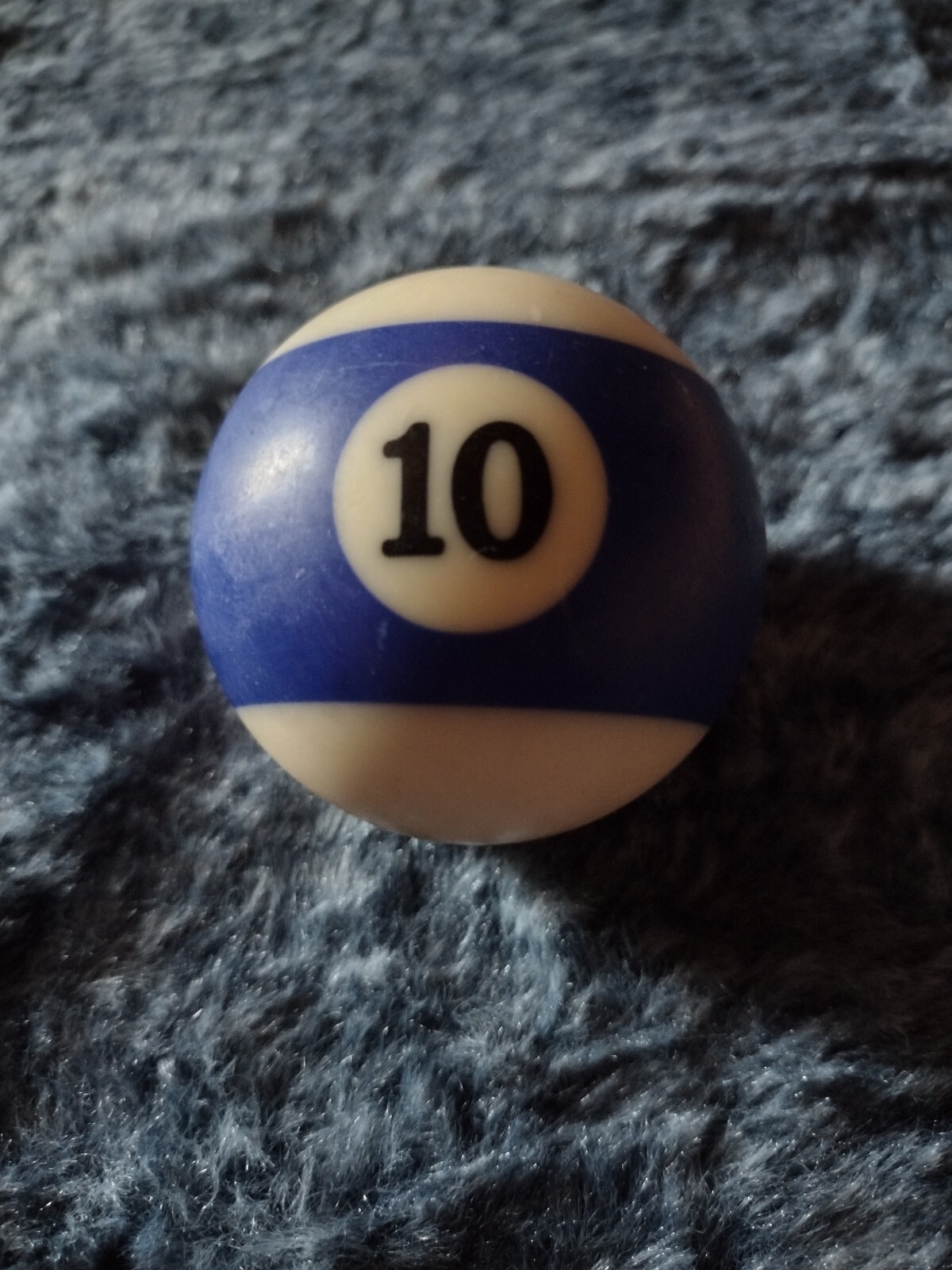 Number 10 Blue Striped Vtg Replacement Pool Ball