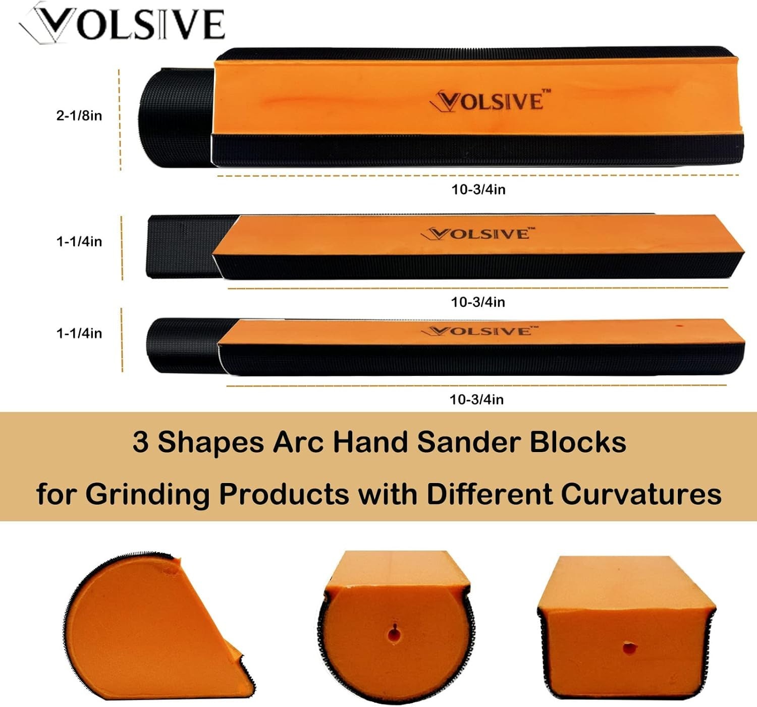7pcs Hand Sanding Block Set, Rectangle Handheld Sanding Pad, Hook and Loop