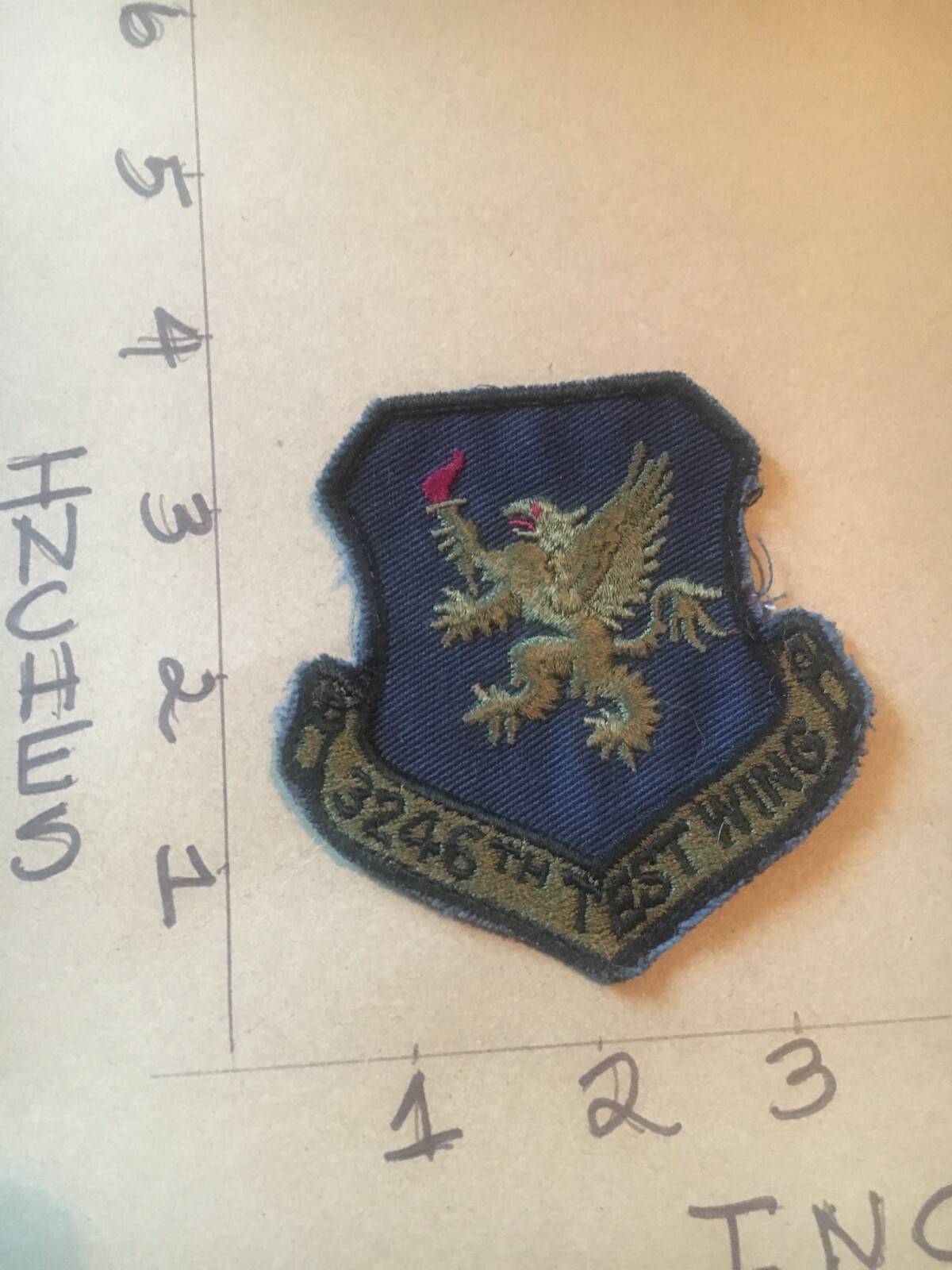USAF 3246th Test Wing Squadron subdued patch 5/30/25
